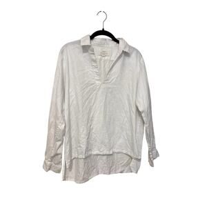 Trovata Birds of Paradis 100% Cotton White Blouse Top Size Small